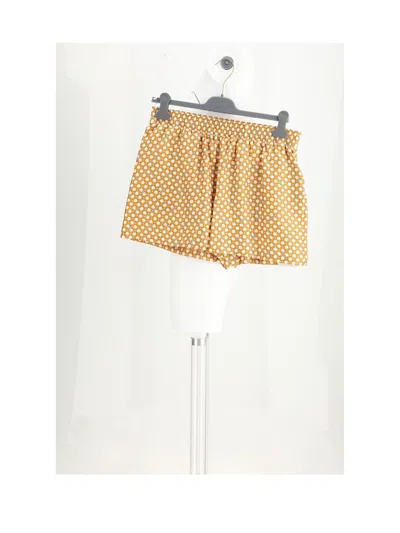 Celine Pajama Shorts In Silk Twill In Brown