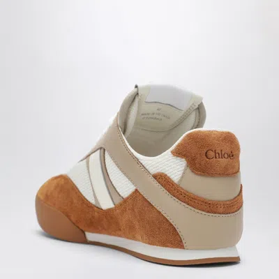 Chloé Chloe Chloe Kick Brown And White Sneakers In Mesh And Leather Women In Brown