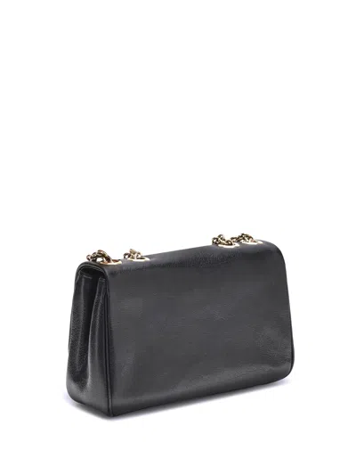Chloé Heritage Small Crossbody Bag In Grained Leather In Black