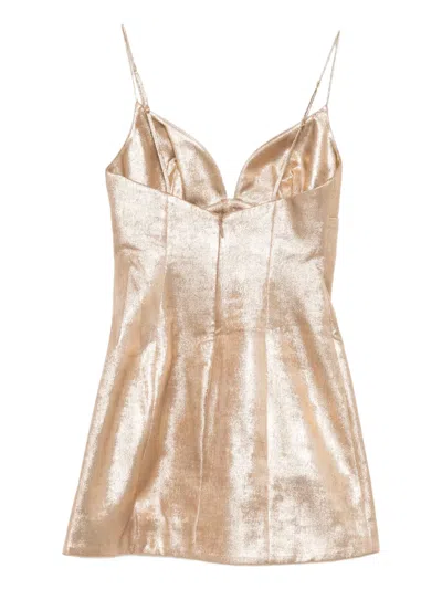 Acler Bartin Mini Dress In Gold