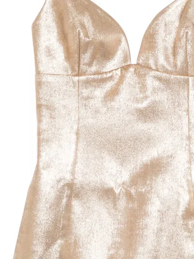 Acler Bartin Mini Dress In Gold