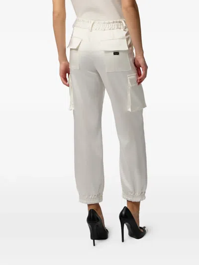 Philipp Plein Patch-pocket Drawstring Cargo Pants In White