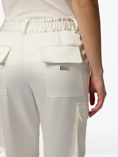 Philipp Plein Patch-pocket Drawstring Cargo Pants In White