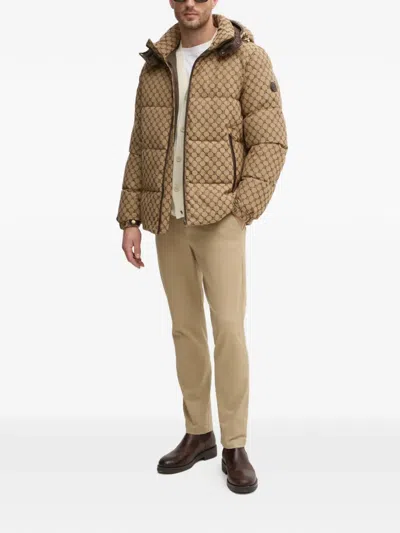 Joop Patterned Hooded Jacket In Animal Print