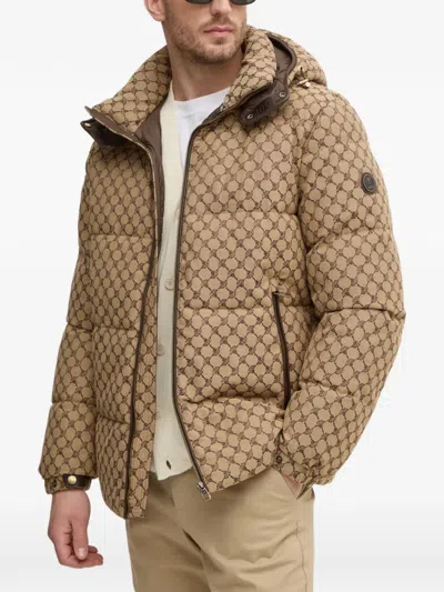 Joop Patterned Hooded Jacket In Animal Print