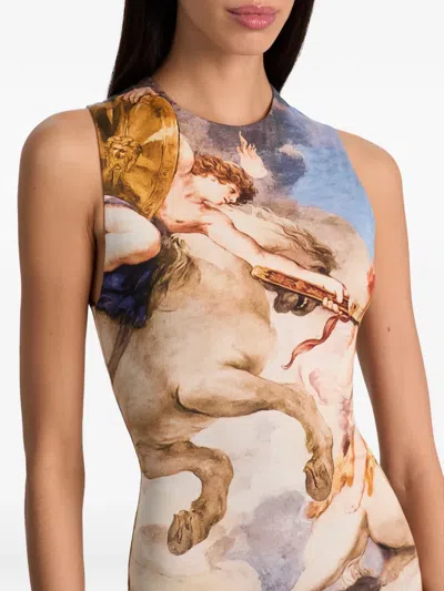 Alice And Olivia Open Back Sleeveless Maxi Dress In Neutral