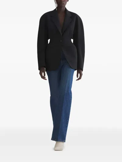 Mugler Cutout Padded Jacket In Black