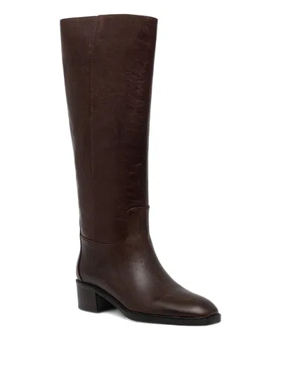 Jeffrey Campbell Lada Block-heel Boots In Brown