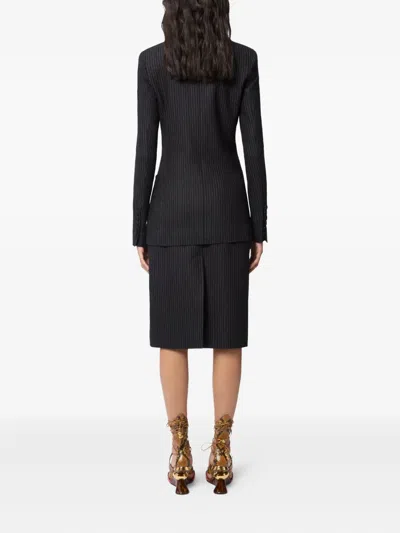 Nina Ricci Pinstriped-pattern Wool Blazer In Black