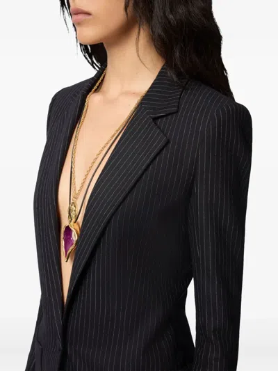 Nina Ricci Pinstriped-pattern Wool Blazer In Black