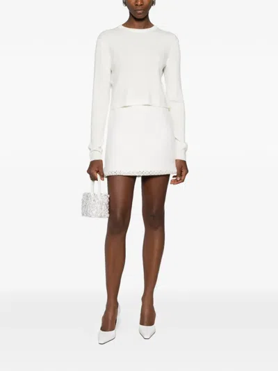 Maje Pullover Mit Schleife In White