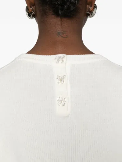 Maje Pullover Mit Schleife In White