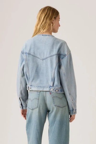 Levi's Shrunken 90s Collarless Denim Jacket In Blue