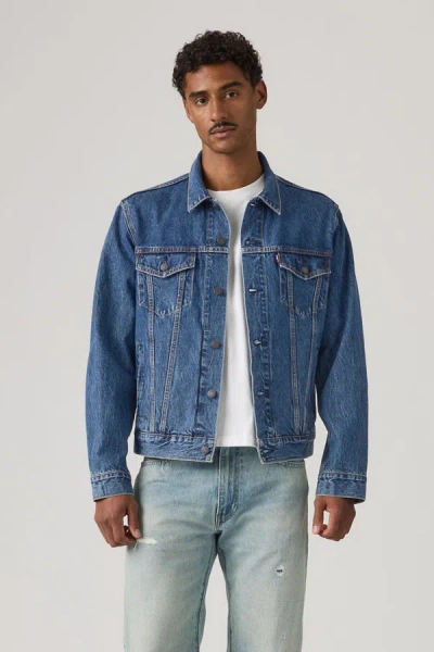 Levi's Buttoned-up Denim Trucker Jacket In Blue