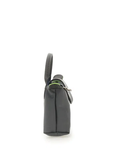 Longchamp Le Pliage Green Graphite Coloured Clutch Bag In Gray