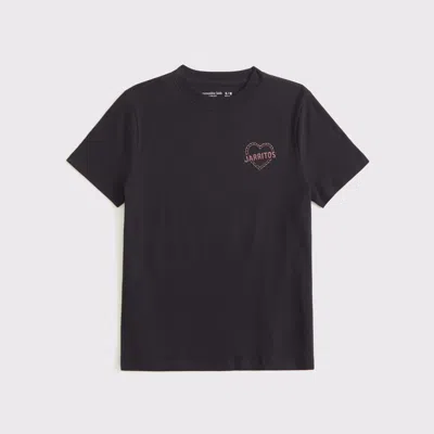 Abercrombie & Fitch Oversized Jarritos Graphic Tee In Black