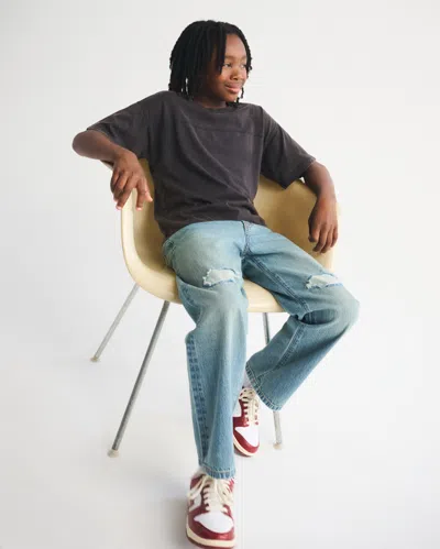 Abercrombie & Fitch Yoke Tee In Gray