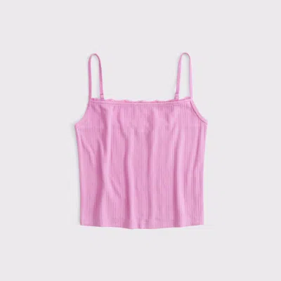 Abercrombie & Fitch Pointelle Sleep Cami In Pink