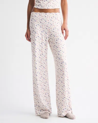 Abercrombie & Fitch Pointelle Sleep Pant In White