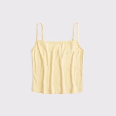 Abercrombie & Fitch Pointelle Sleep Cami In Yellow
