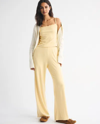 Abercrombie & Fitch Pointelle Sleep Cami In Yellow