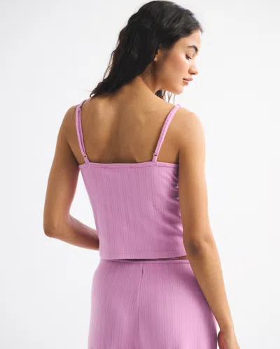 Abercrombie & Fitch Pointelle Sleep Cami In Pink