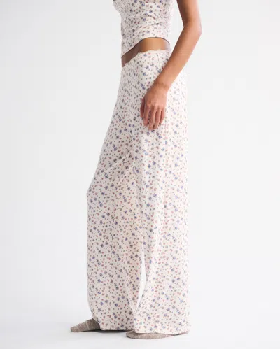 Abercrombie & Fitch Pointelle Sleep Pant In White