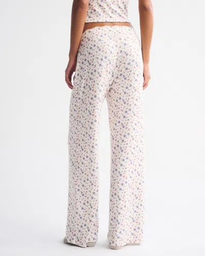 Abercrombie & Fitch Pointelle Sleep Pant In White