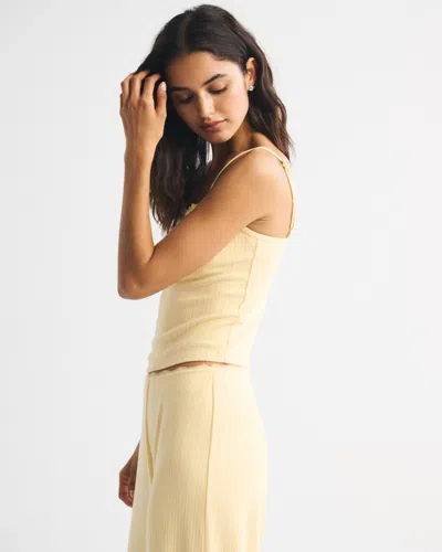 Abercrombie & Fitch Pointelle Sleep Cami In Yellow