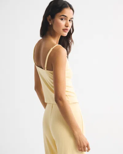 Abercrombie & Fitch Pointelle Sleep Cami In Yellow