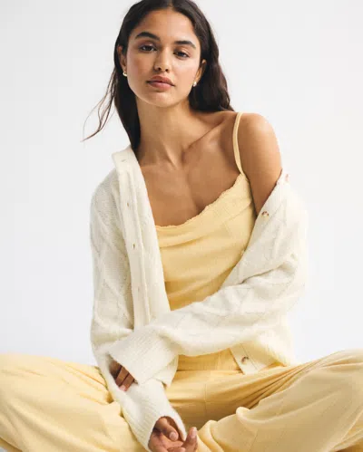 Abercrombie & Fitch Pointelle Sleep Cami In Yellow