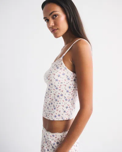 Abercrombie & Fitch Pointelle Sleep Cami In White