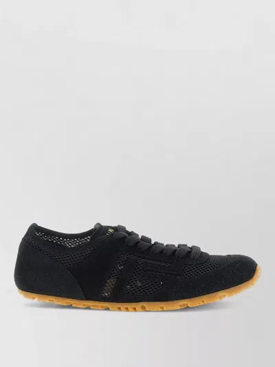 Balmain Racer 45 Suede And Perforated Mesh Sneakers In Multi
