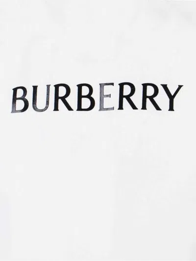 Burberry Cotton T Shirt Featuring Front Logo Print In White