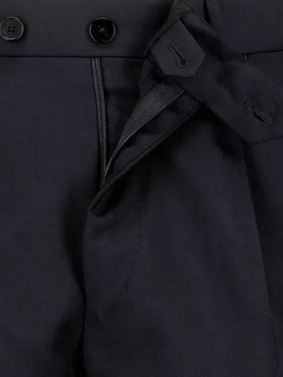 Caruso Double-breasted Suit In Black