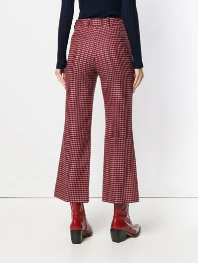 Chloé Checked Quarter Pants In Red