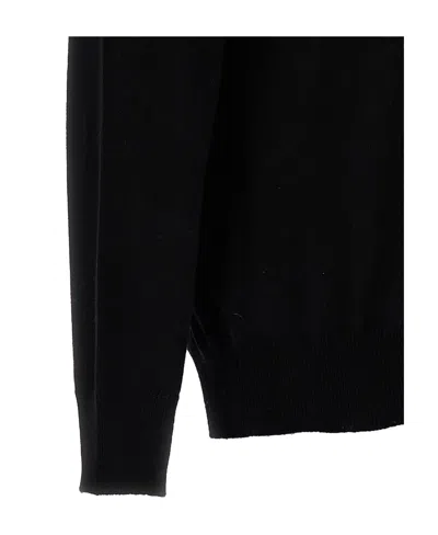 Miu Miu High-necked Long-sleeved Sweater In Black