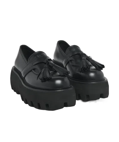 Alexander Mcqueen Tassel Platform Loafers In Black