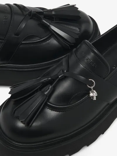 Alexander Mcqueen Tassel Platform Loafers In Black