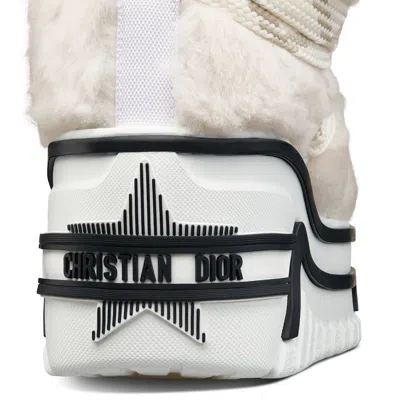 Dior White Leather Snow Boots In White