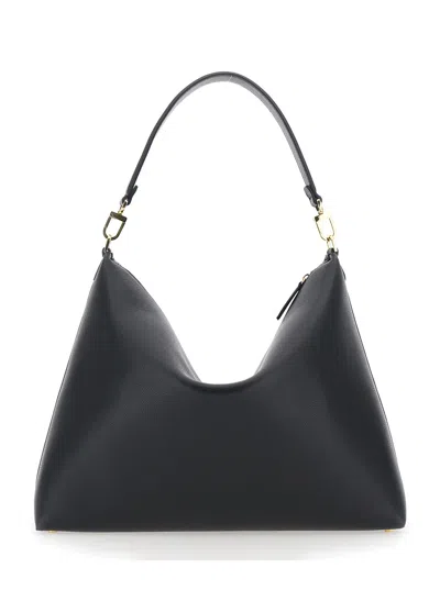 Totême Medium-sized Zippered Shoulder Bag In Black