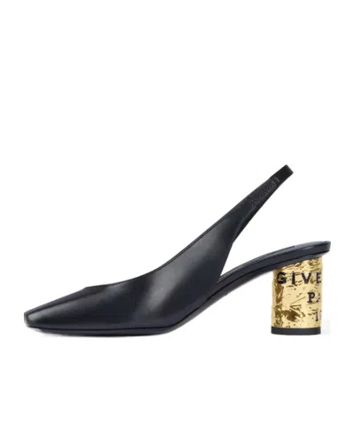 Givenchy Tape 65 Leather Slingback Pumps In Black