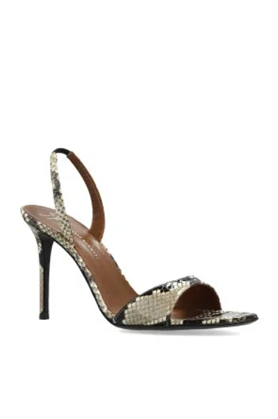 Giuseppe Zanotti Clandestino Patagonia Slingback Snake Print Sandals In Multi