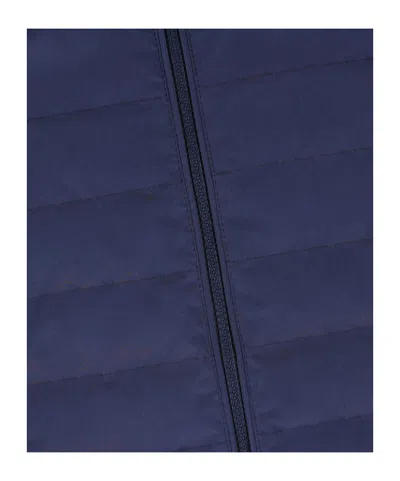 Brunello Cucinelli High Neck Quilted Sleeveless Down Vest In Blue