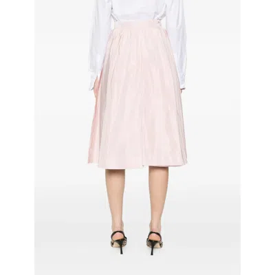 Prada Pocketed Midi A-line Skirt In Pink