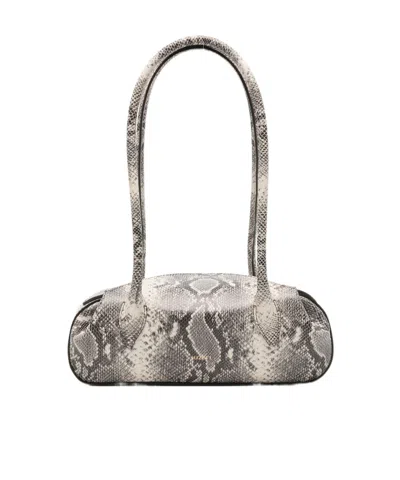 Yuzefi Mini Oyster Embossed-snakeskin Shoulder Bag In Multi