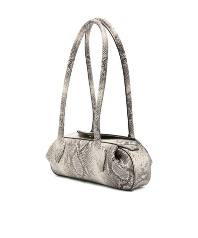 Yuzefi Mini Oyster Embossed-snakeskin Shoulder Bag In Multi