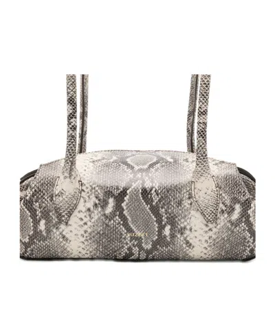 Yuzefi Mini Oyster Embossed-snakeskin Shoulder Bag In Multi