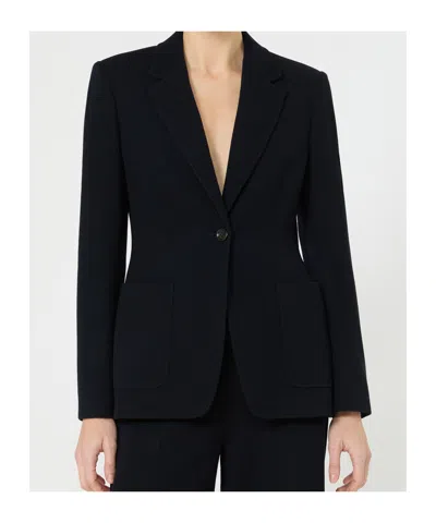 Max Mara Virgin Wool Single-breasted Blazer In Black