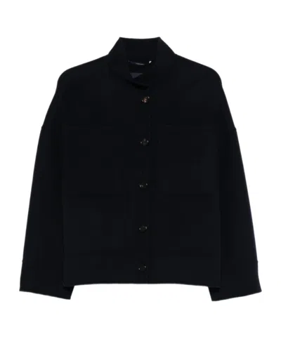Max Mara Renna Button Jacket In Black